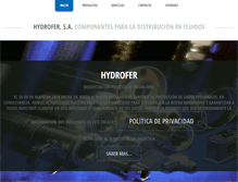 Tablet Screenshot of hydrofer.com